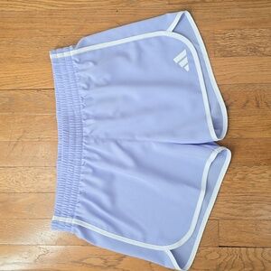 ADIDAS BRAND SIGNATURE GIRL'S LAVENDAR ATHLETIC SHORTS SIZE LARGE 14
